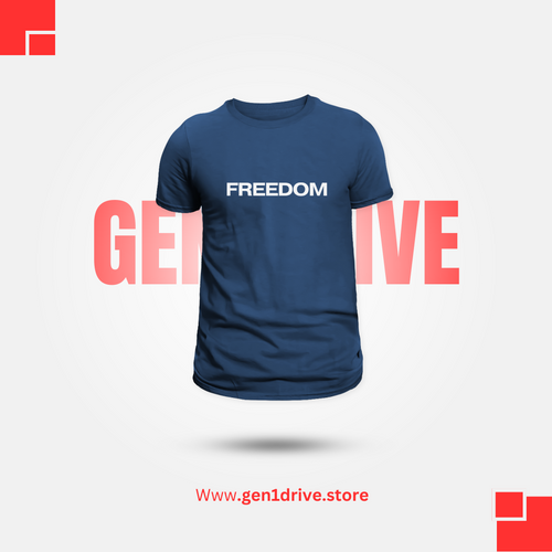 "FREEDOM" Minimal Statement Tee – Black Edition