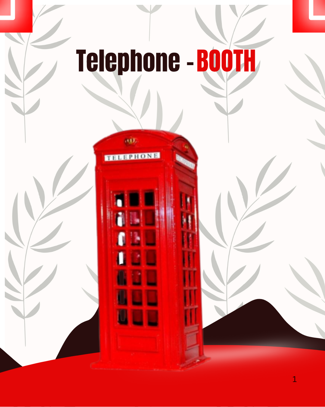 Classic Telephone Booth Miniature – British-Inspired Desk Ornament
