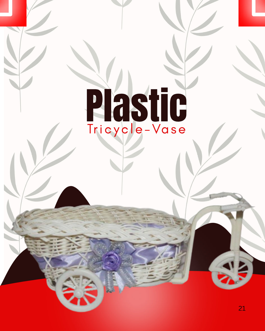 Playful Tricycle Vase – Colorful Plastic Floral Holder for Kids & Adults