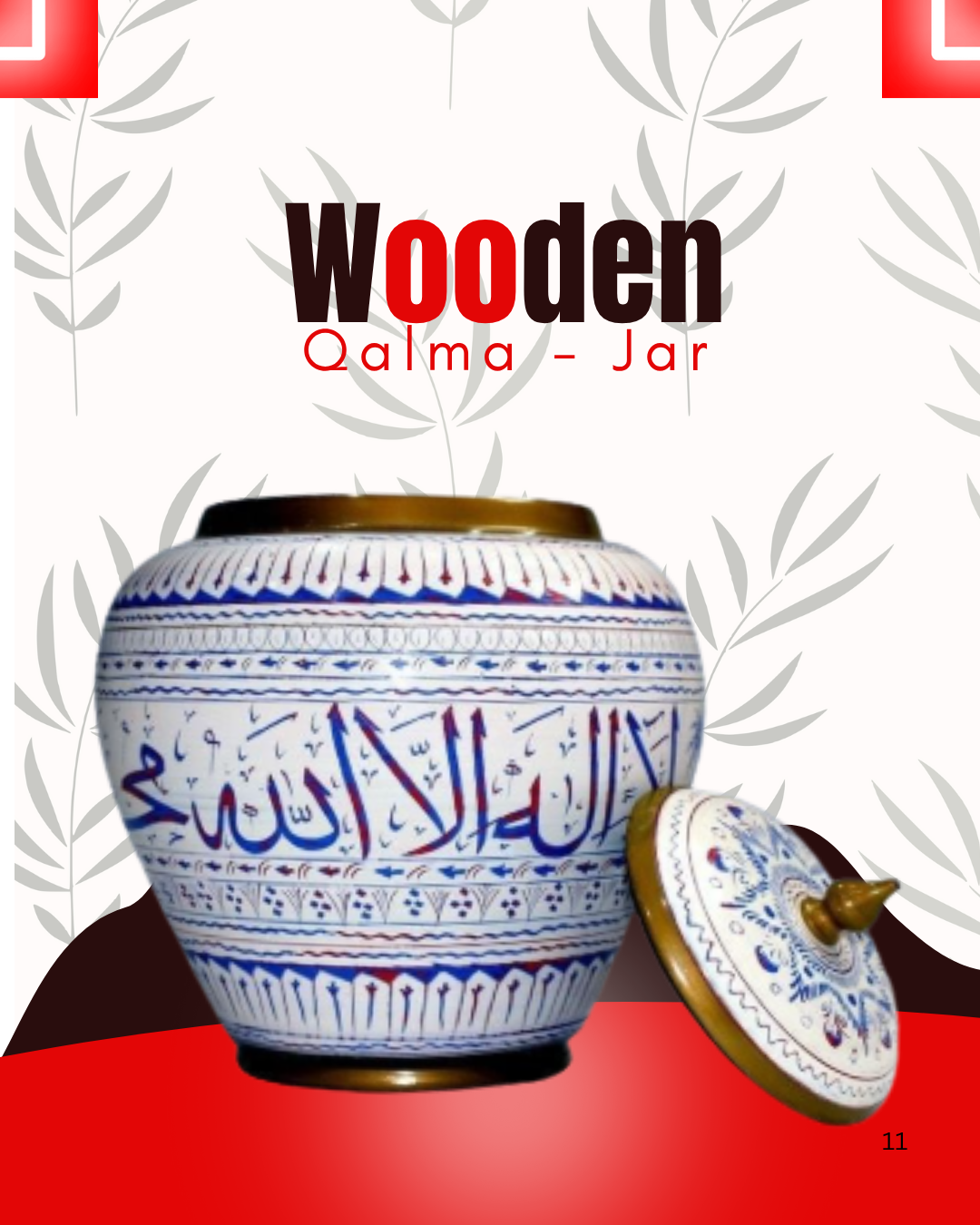 Wooden Qalam Jar – Artistic Pen Holder with Unique Design