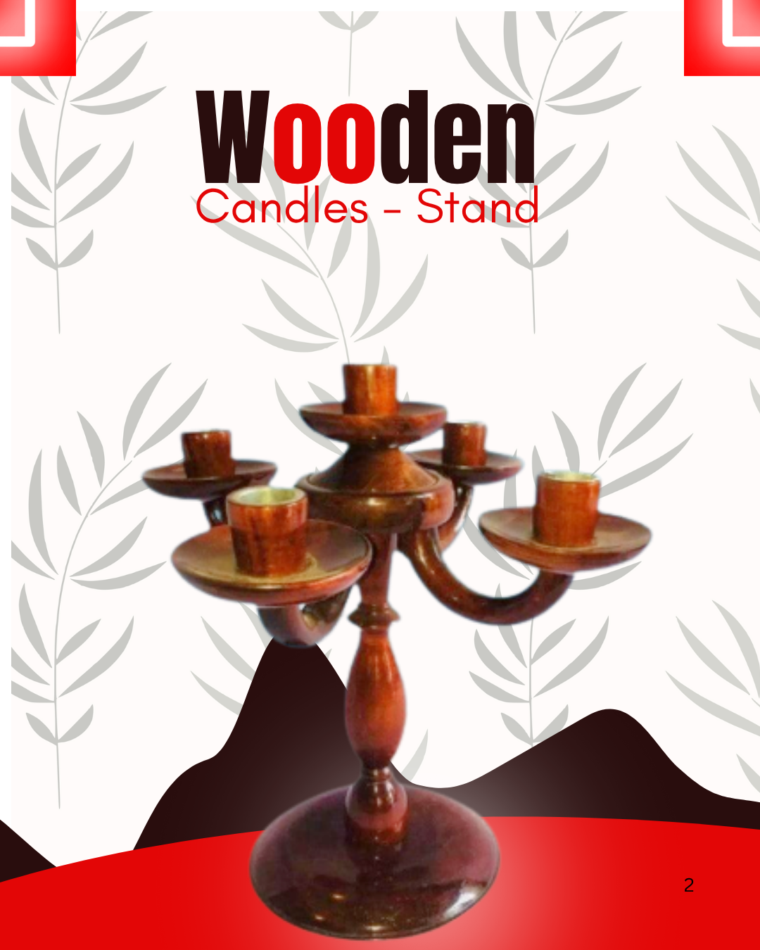 Rustic Wooden Candle Stand – Handcrafted Holder for Tea Lights & Pillars