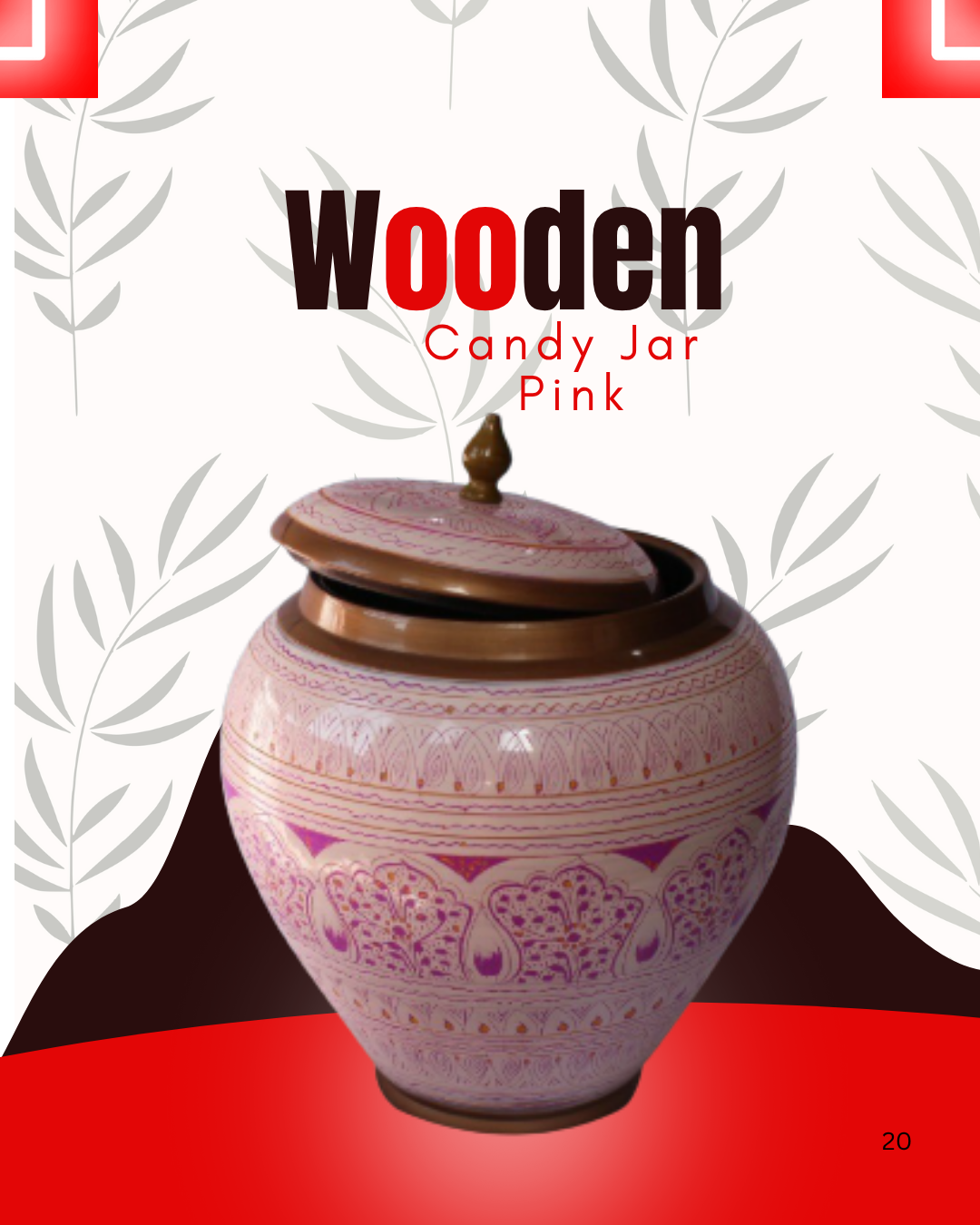 Pink Wooden Candy Jar – Playful & Sweet Storage for Treats
