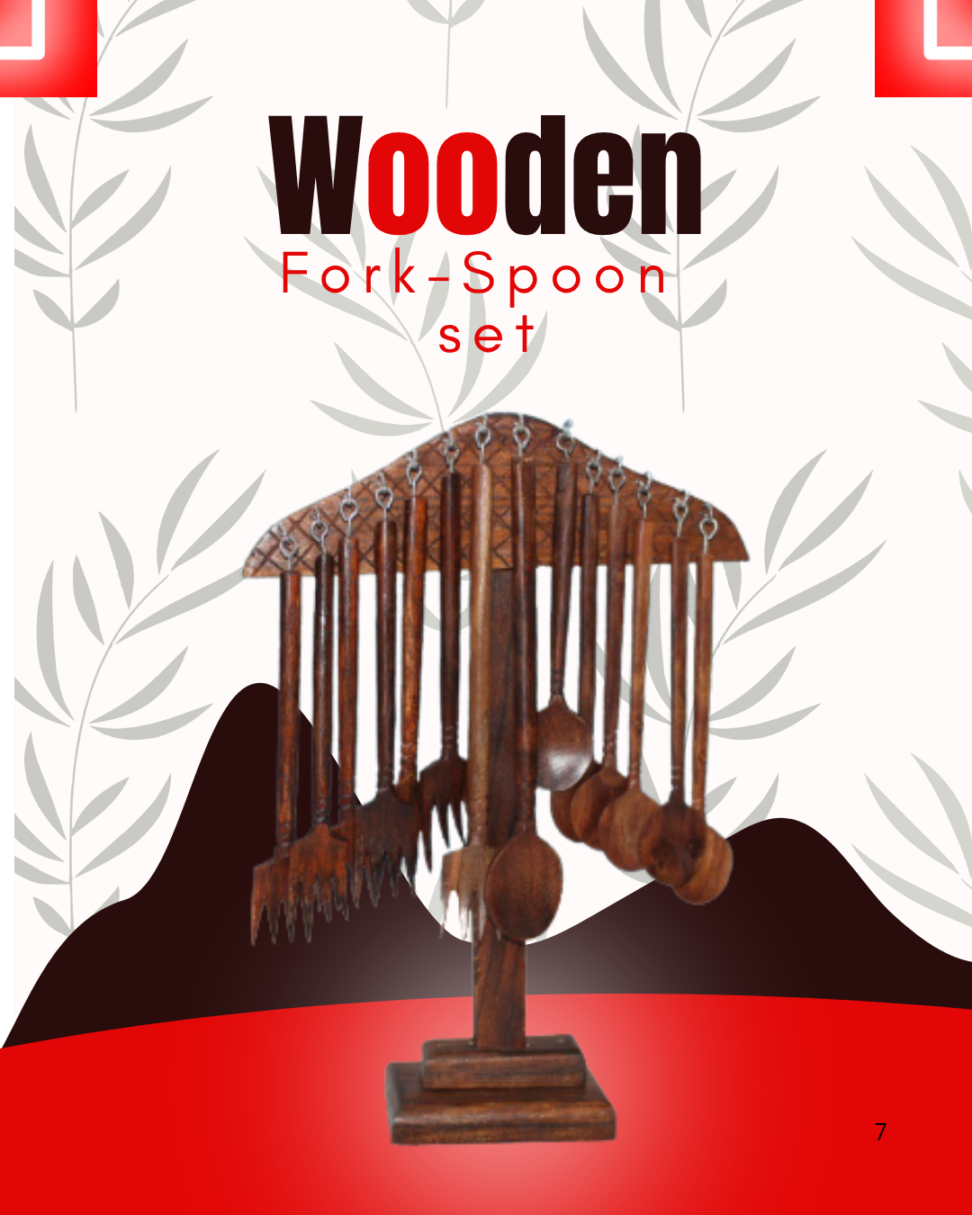 Handcarved Wooden Utensil Set – Eco-Friendly Kitchenware for Modern Homes