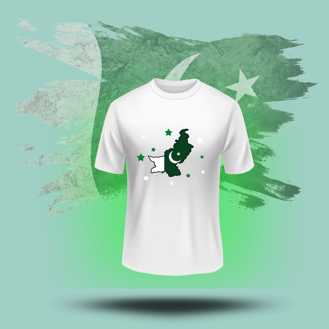 Pakistan Map Independence Day T-Shirt
